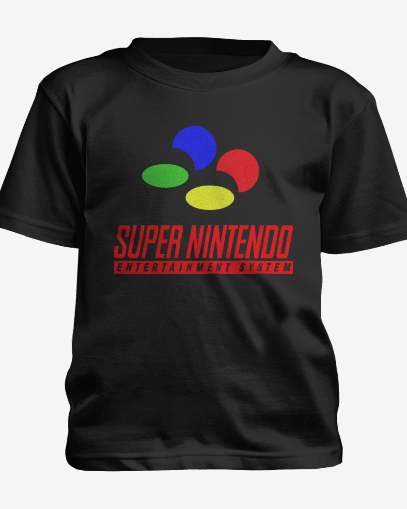Polera de niño Negro de Consolas SNES