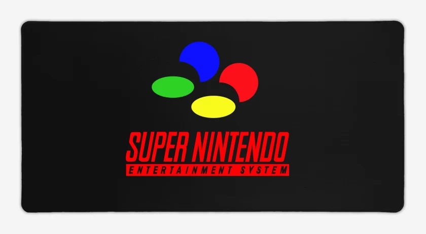 Mouse pad Gamer Negro de Consolas SNES
