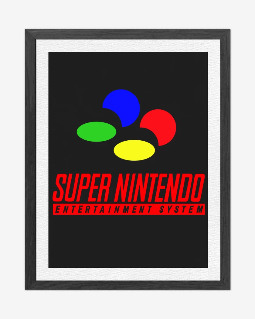 Cuadro decorativo Negro de Consolas SNES