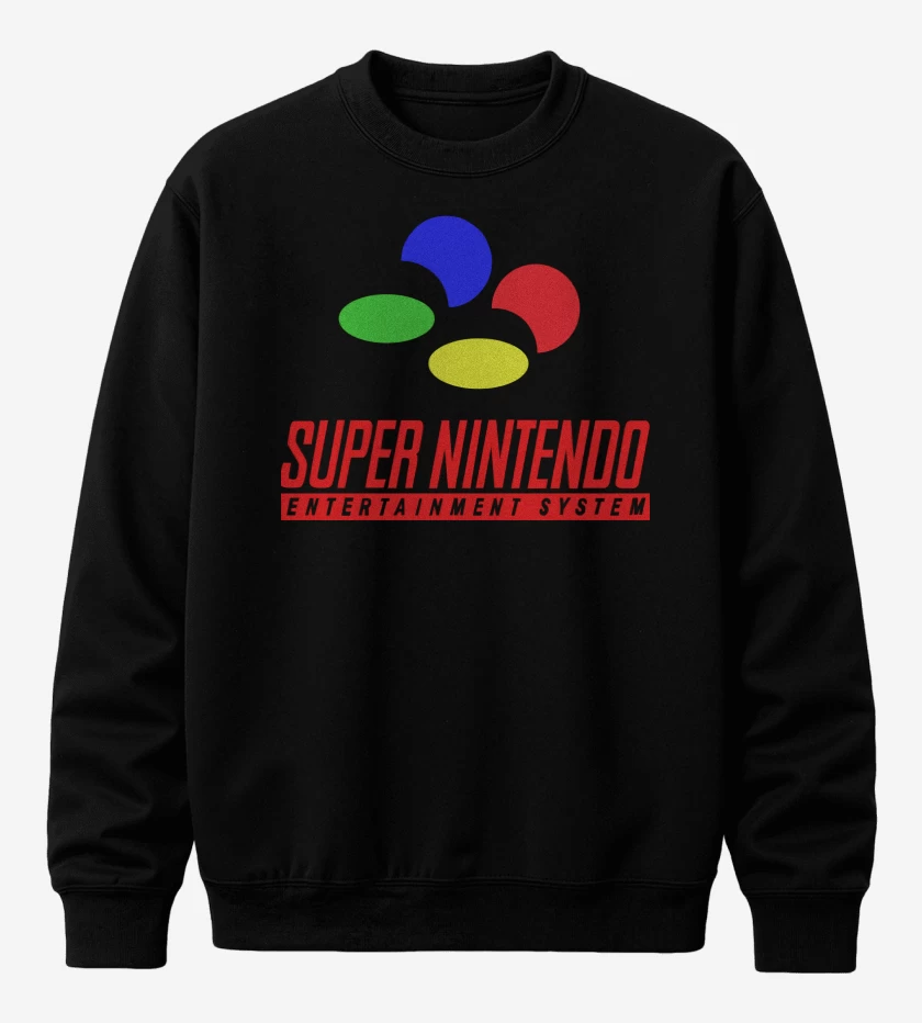 Poleron polo Negro de Consolas SNES