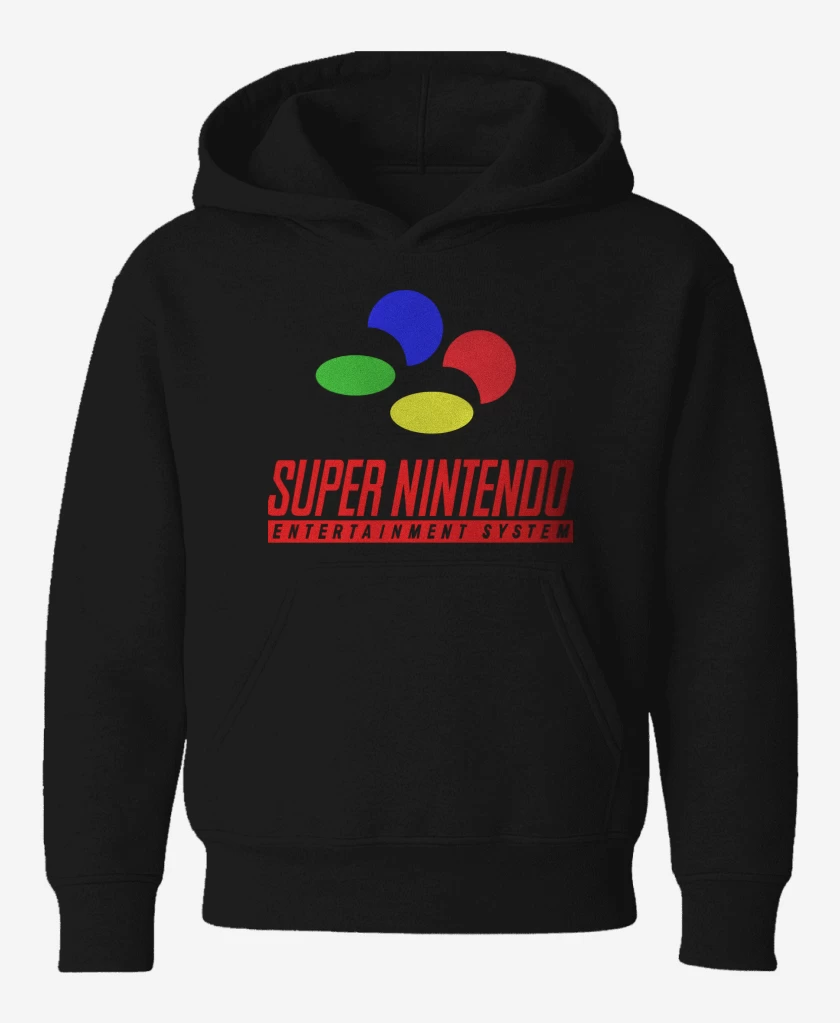 Poleron de niño Negro de Consolas SNES