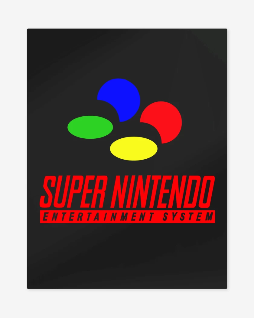 Print metalico Negro de Consolas SNES