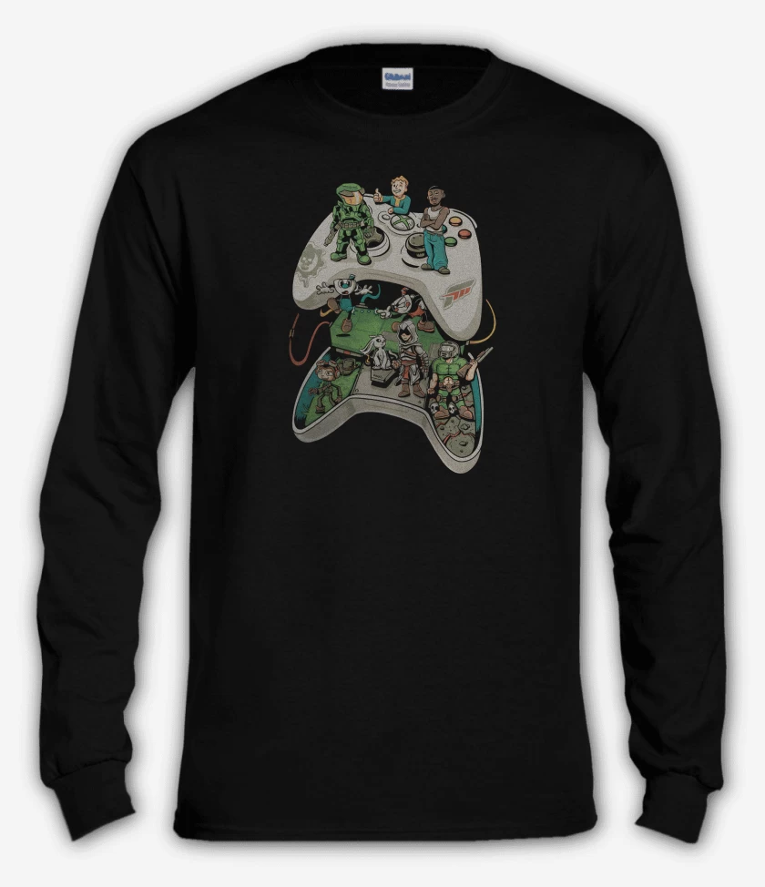 Polera manga larga Negro de Joystick 360