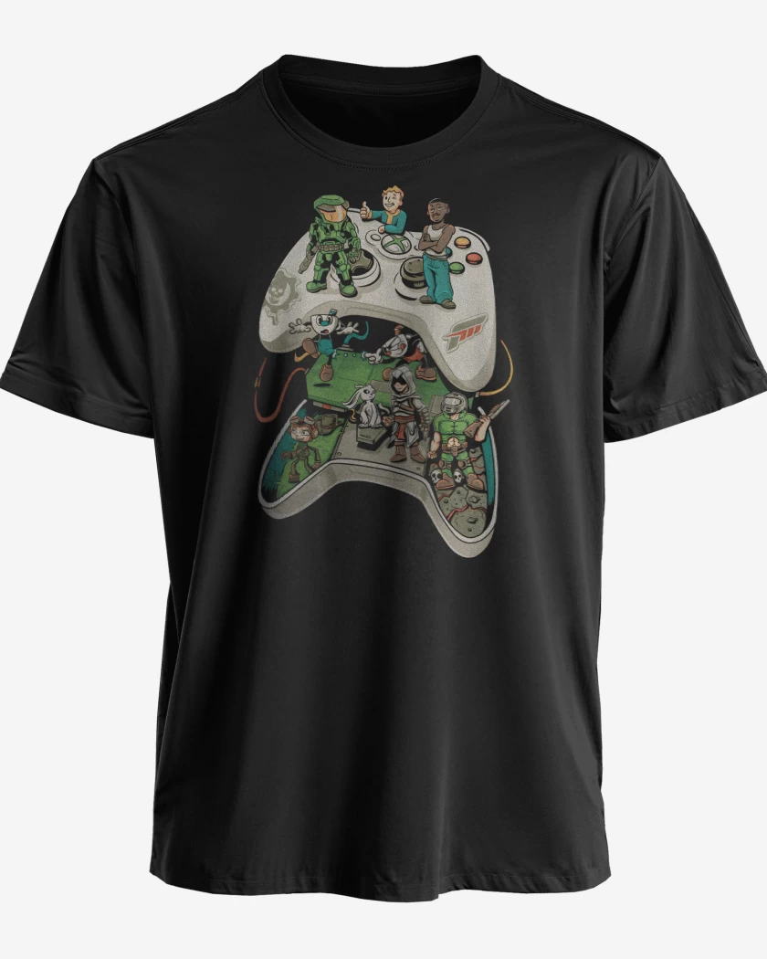 Polera premium Negro de Joystick 360