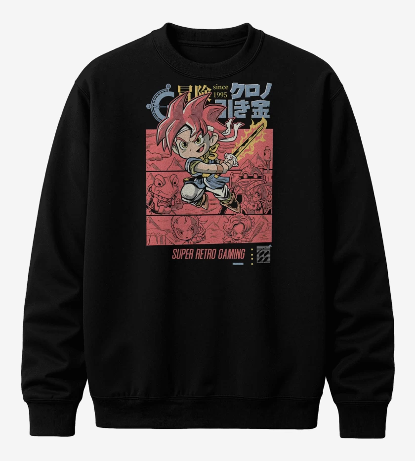 Poleron polo Negro de Chrono Trigger