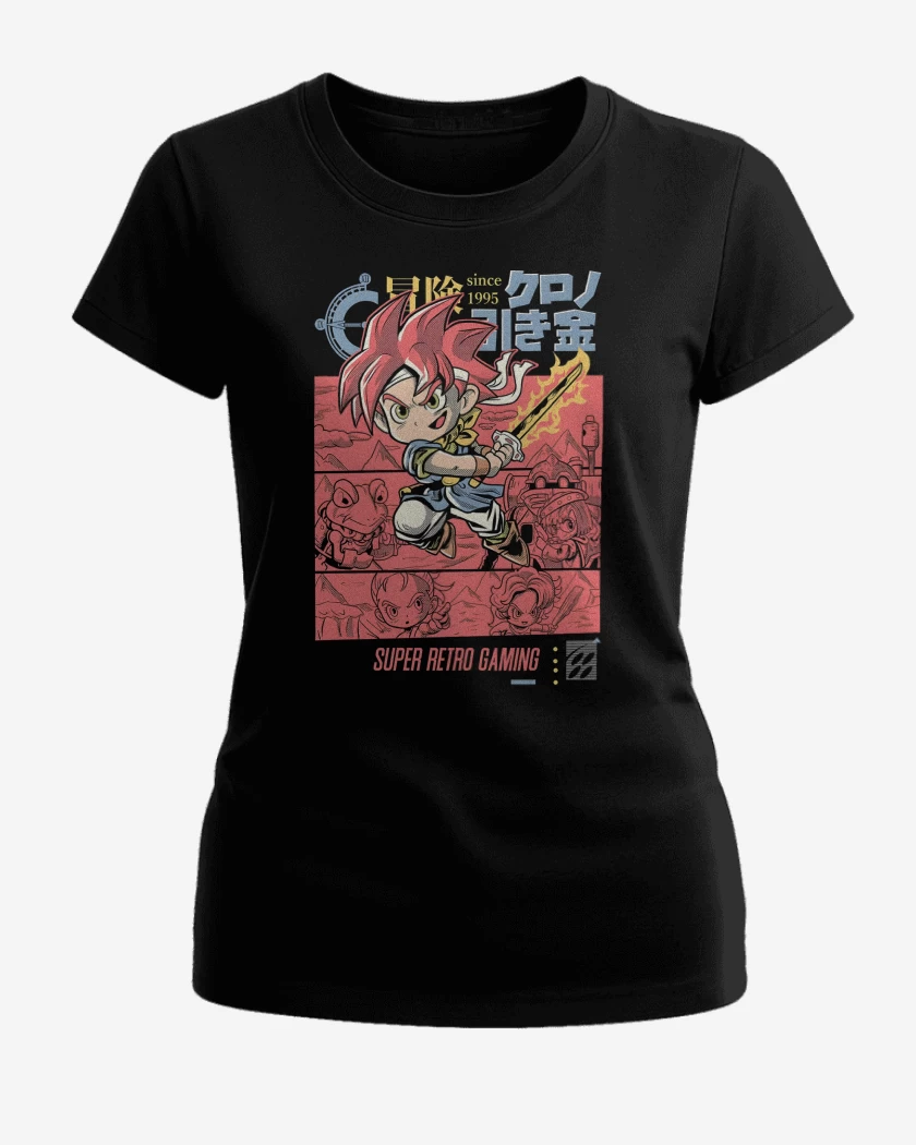 Polera de Mujer Negro de Chrono Trigger
