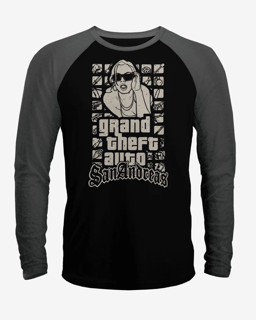 Polera Raglan Grand Theft Auto San Andreas