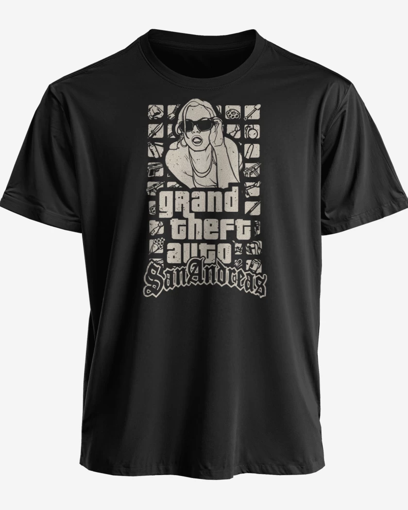 Polera premium Negro de Grand Theft Auto San Andreas