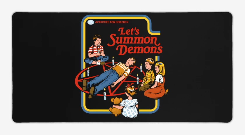 Mouse pad Gamer Negro de Invocando Demonios