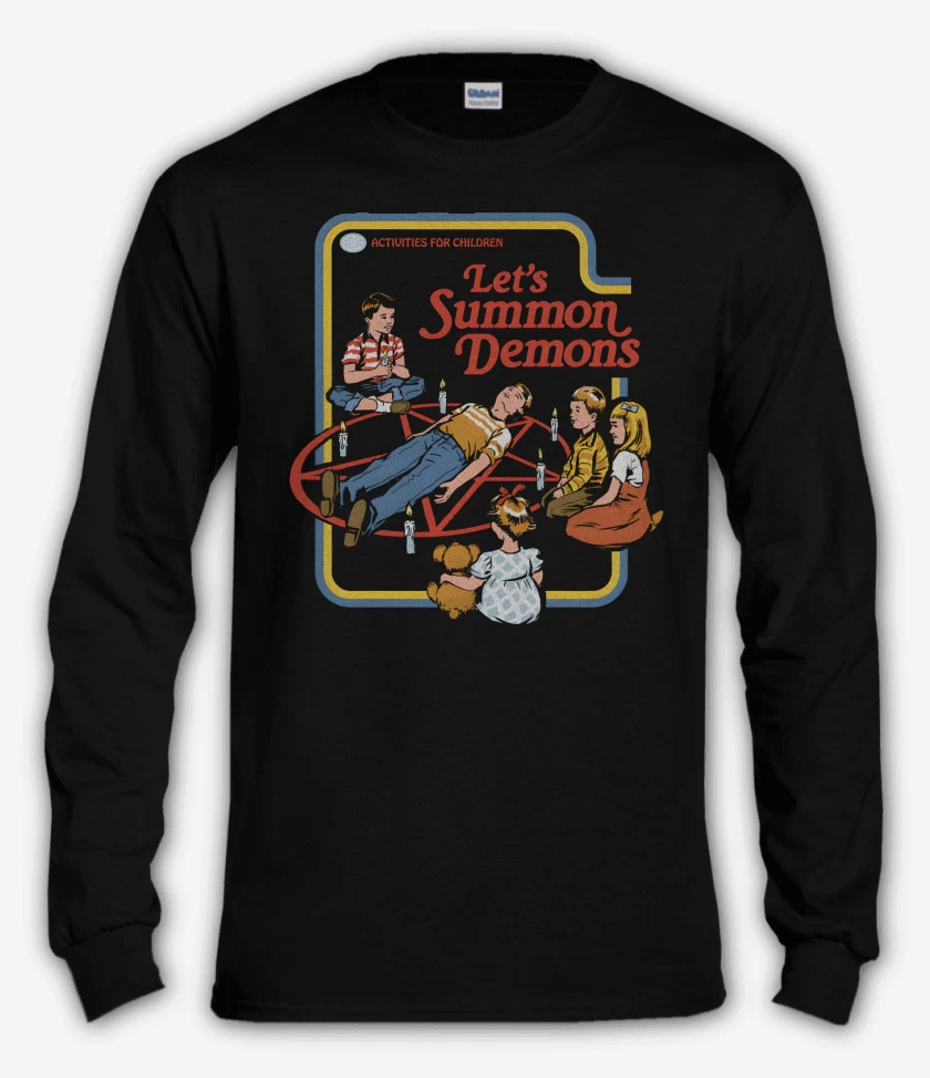 Polera manga larga Negro de Invocando Demonios