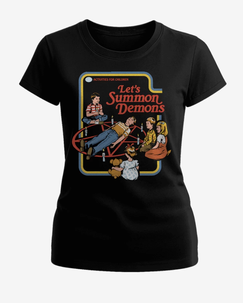 Polera de Mujer Negro de Invocando Demonios