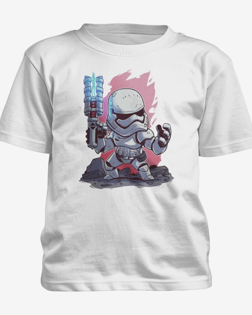 Polera de niño Blanco de Chibi Trooper