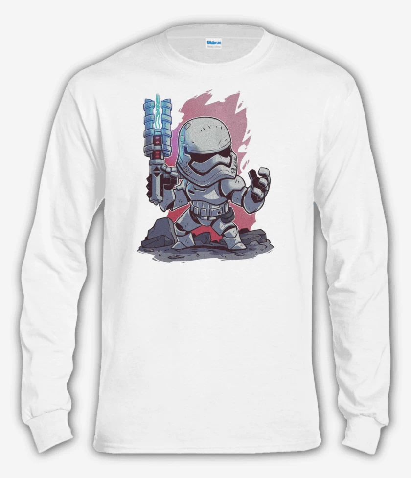 Polera manga larga Blanco de Chibi Trooper