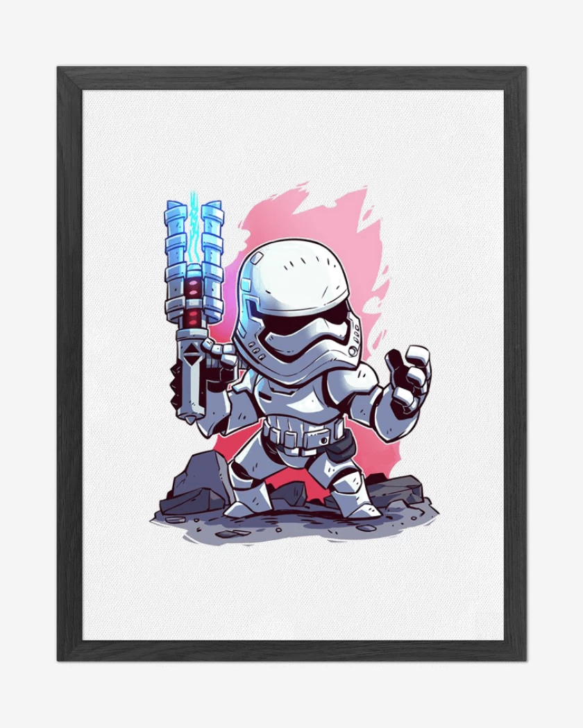 Cuadro decorativo Blanco de Chibi Trooper