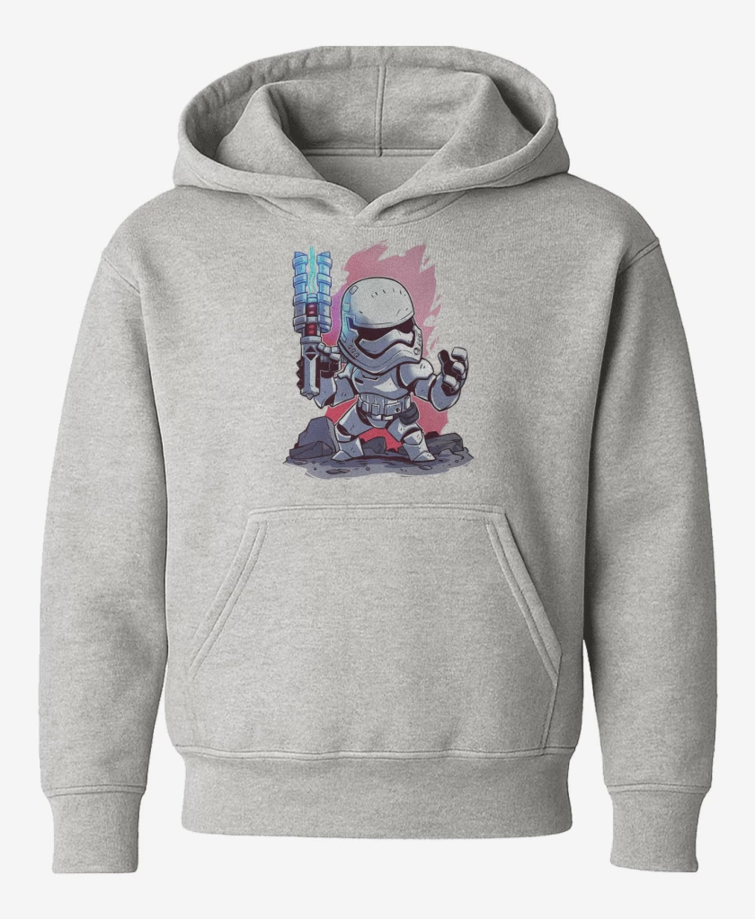 Poleron de niño Gris Melange de Chibi Trooper