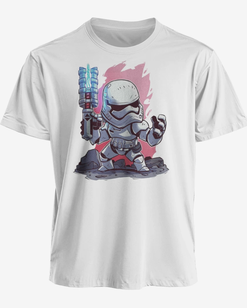 Polera premium Blanco de Chibi Trooper