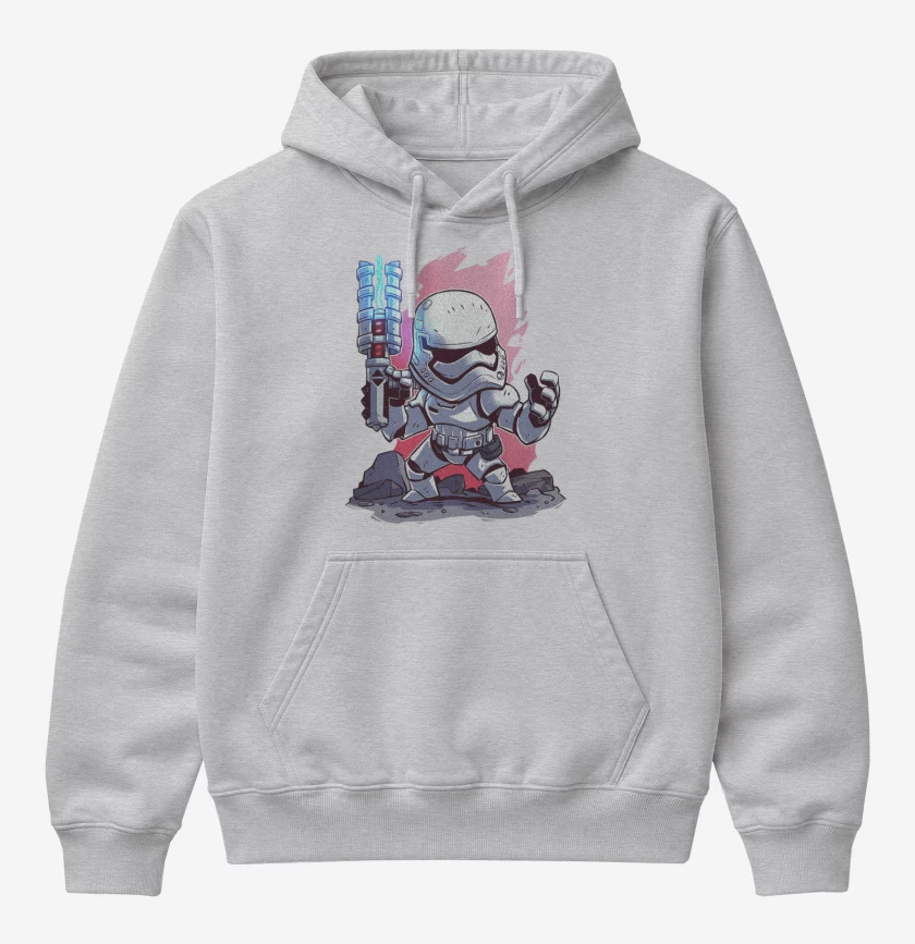 Poleron Canguro básico Gris Melange de Chibi Trooper