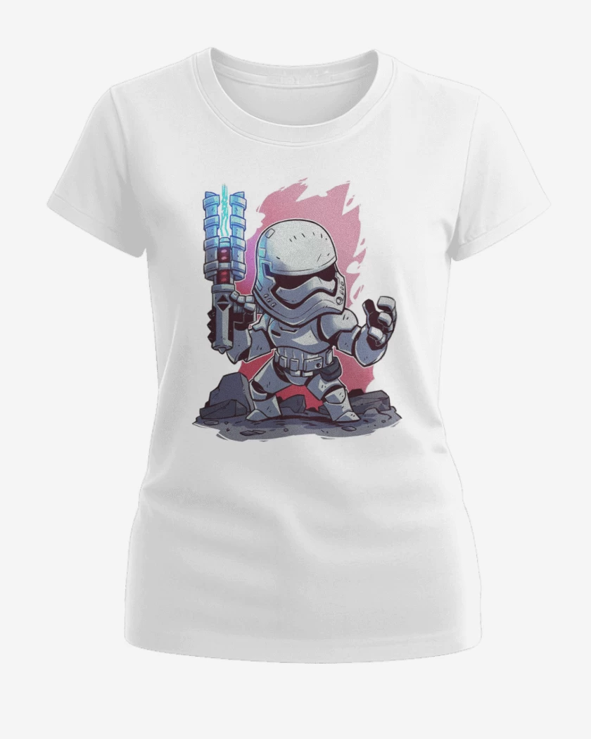 Polera de Mujer Blanco de Chibi Trooper