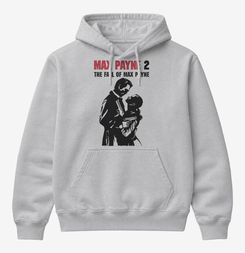 Poleron Canguro básico Gris Melange de Max Payne 2 The Fall of Max Payne