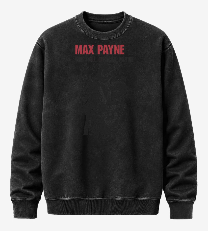 Poleron Polo Acid Wash Negro de Max Payne 2 The Fall of Max Payne