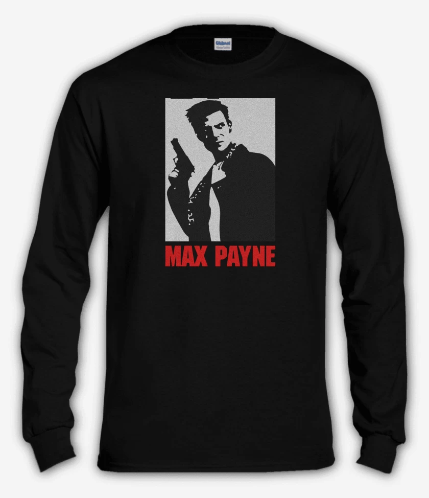 Polera manga larga Negro de Max Payne