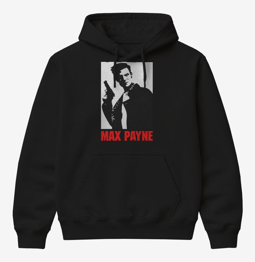 Poleron Canguro básico Negro de Max Payne