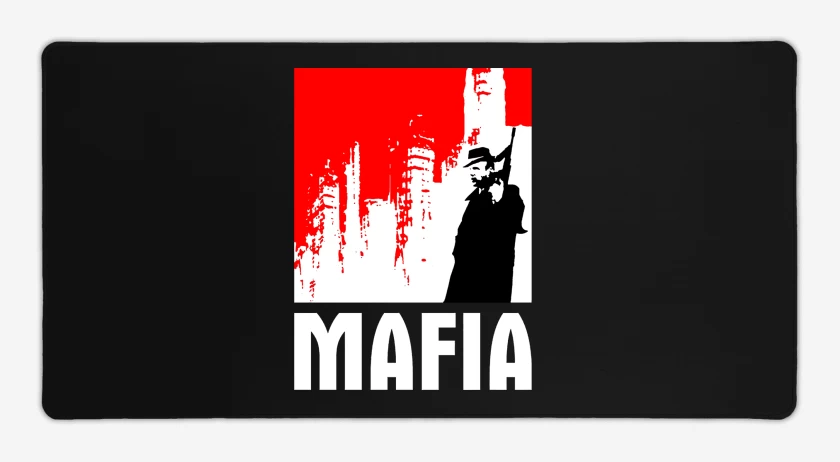 Mouse pad Gamer Negro de Mafia