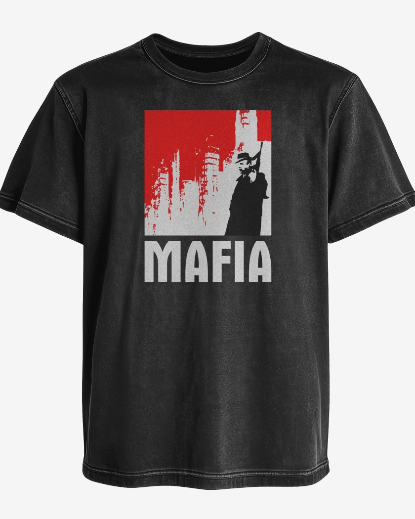 Polera desgastada Mafia