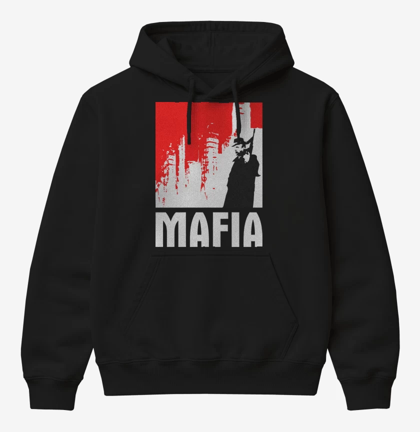 Poleron Canguro básico Negro de Mafia