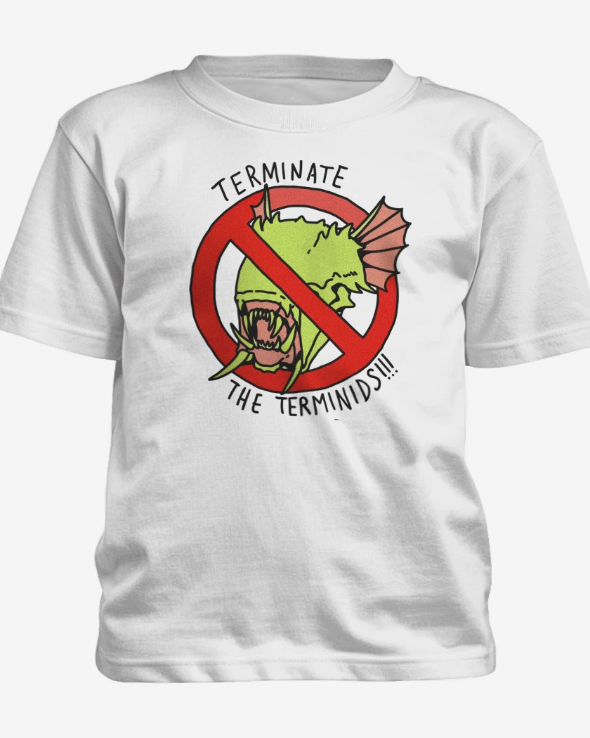 Polera de niño Blanco de Helldivers 2 Anti Terminidos