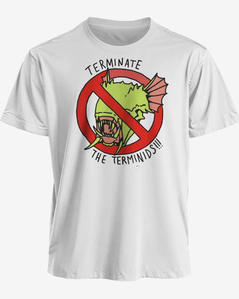 Polera premium Blanco de Helldivers 2 Anti Terminidos