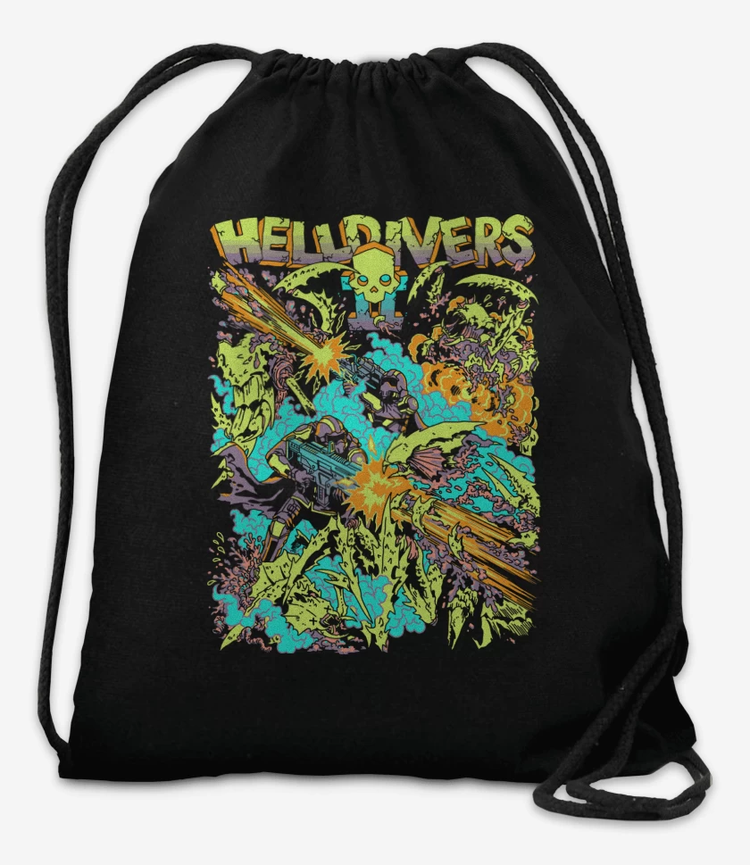 Mochila Negro de Helldivers 2 For Democracy