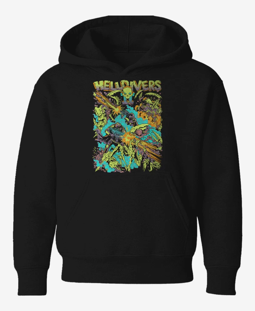 Poleron de niño Negro de Helldivers 2 For Democracy