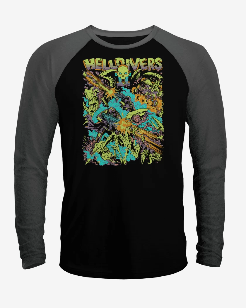 Polera Raglan Helldivers 2 For Democracy