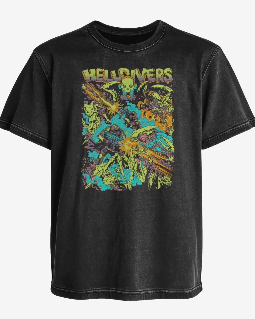 Polera desgastada Helldivers 2 For Democracy