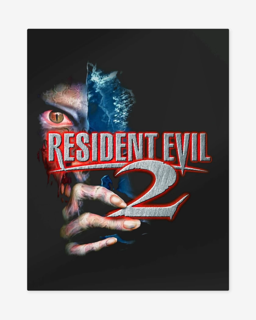 Print metalico Negro de Resident Evil 2