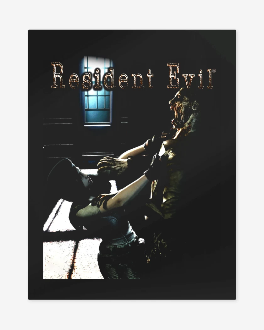 Print metalico Negro de Resident Evil Remake