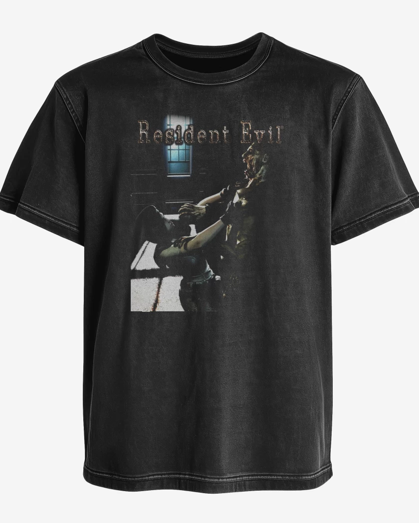 Polera desgastada Negro de Resident Evil Remake