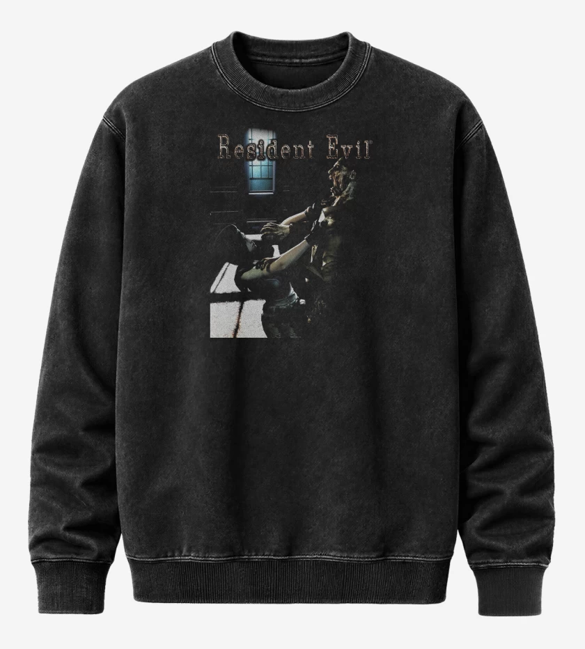 Poleron Polo Acid Wash Negro de Resident Evil Remake