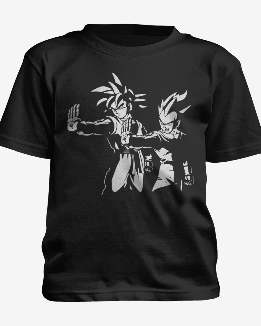 Polera de niño Negro de Saiyan Fiction