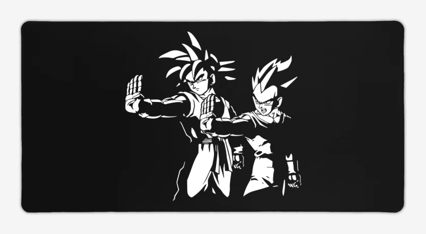 Mouse pad Gamer Negro de Saiyan Fiction