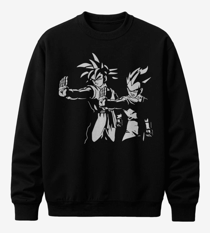 Poleron polo Negro de Saiyan Fiction