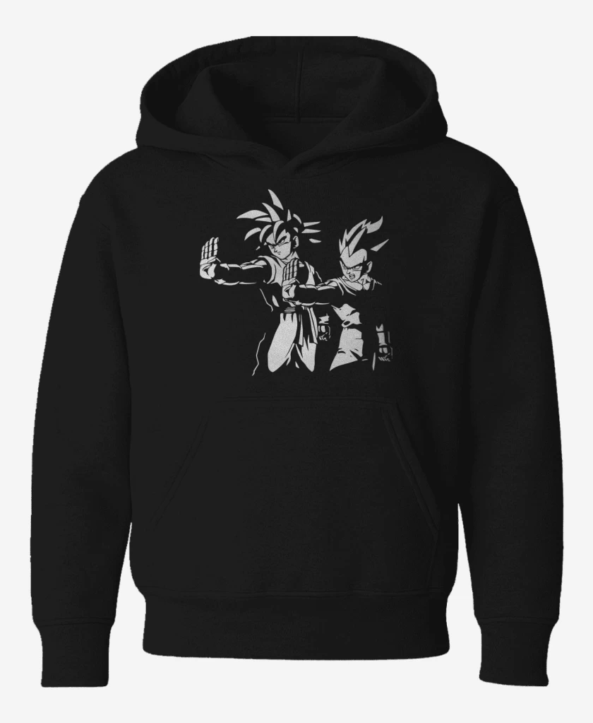 Poleron de niño Negro de Saiyan Fiction