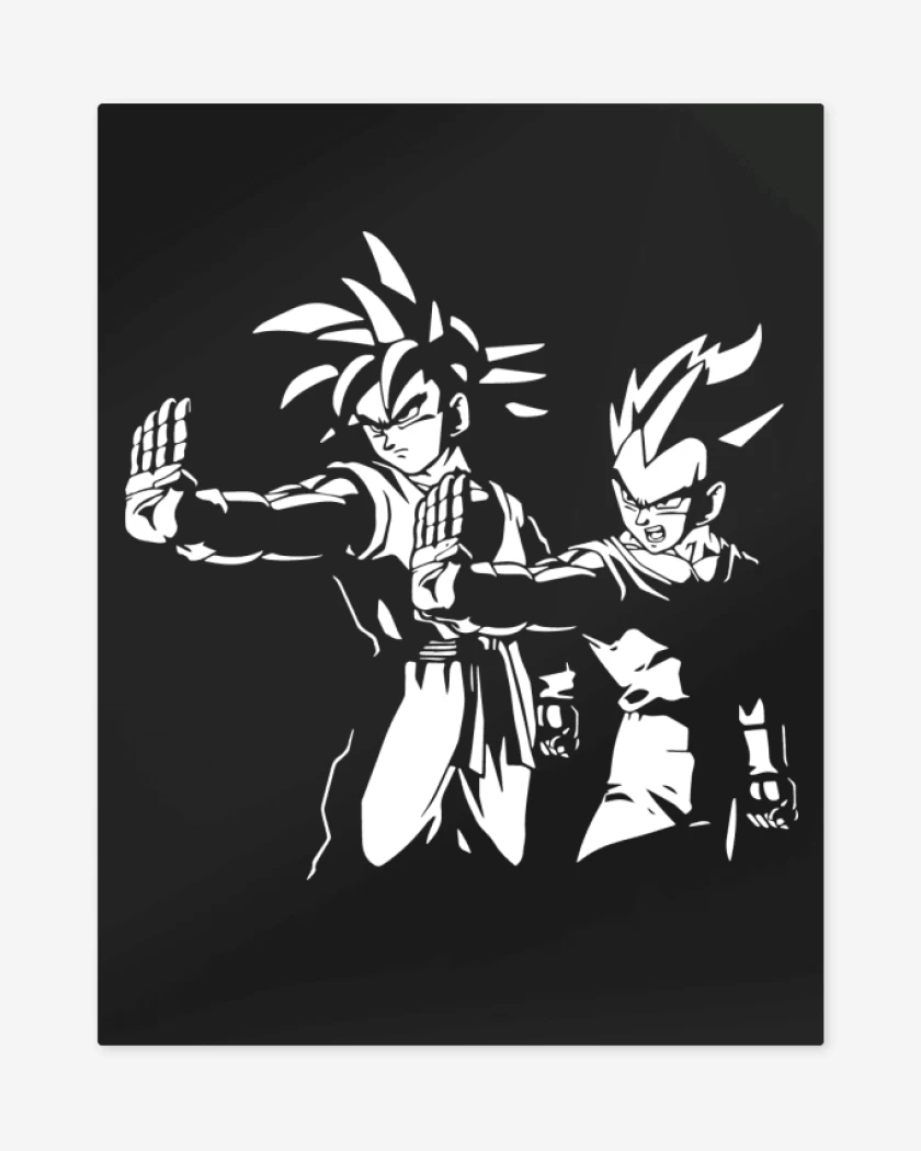 Print metalico Negro de Saiyan Fiction