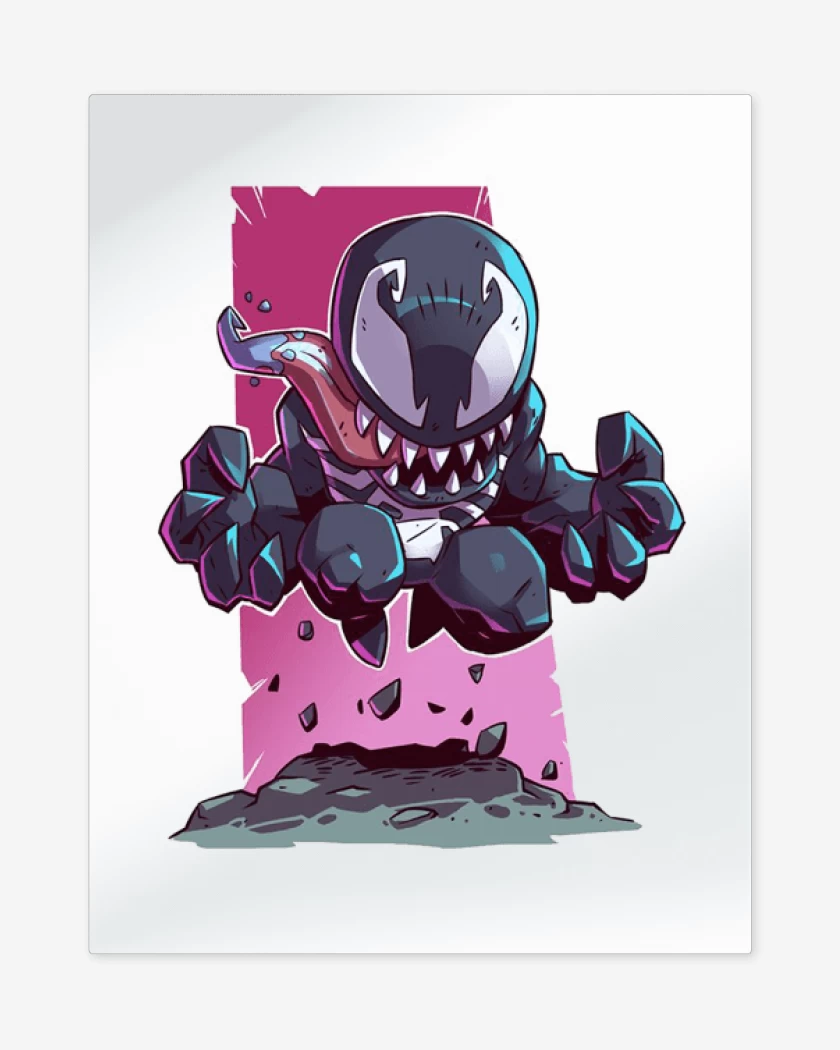 Print metalico Blanco de Chibi Veneno