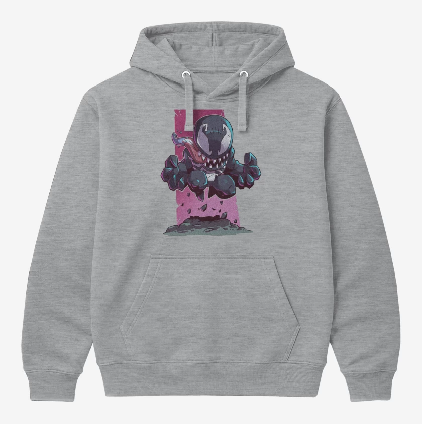 Polerón Canguro Gris Melange de Chibi Veneno