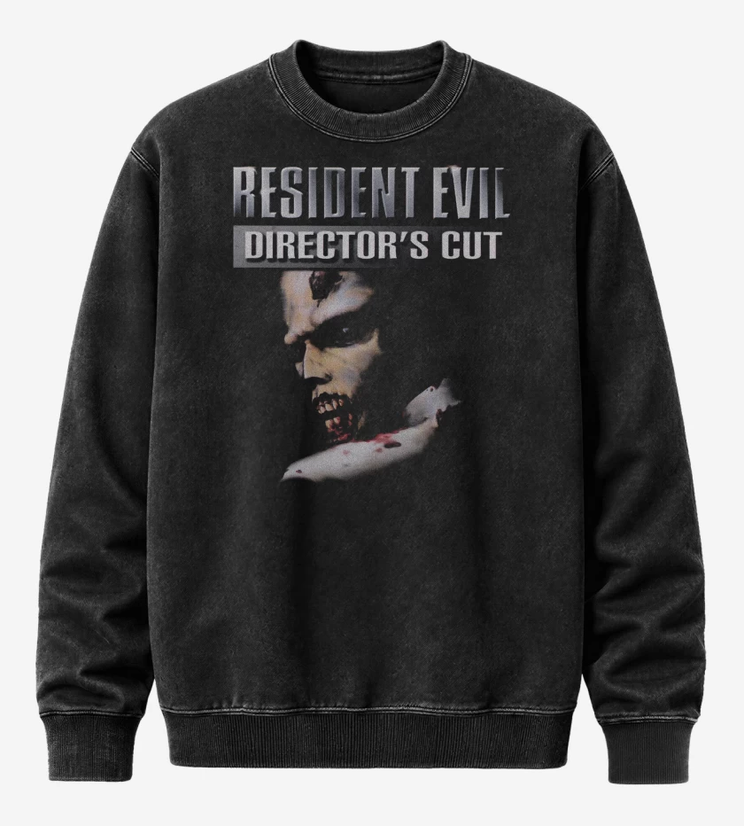 Poleron Polo Acid Wash Negro de Resident Evil Directors Cuts