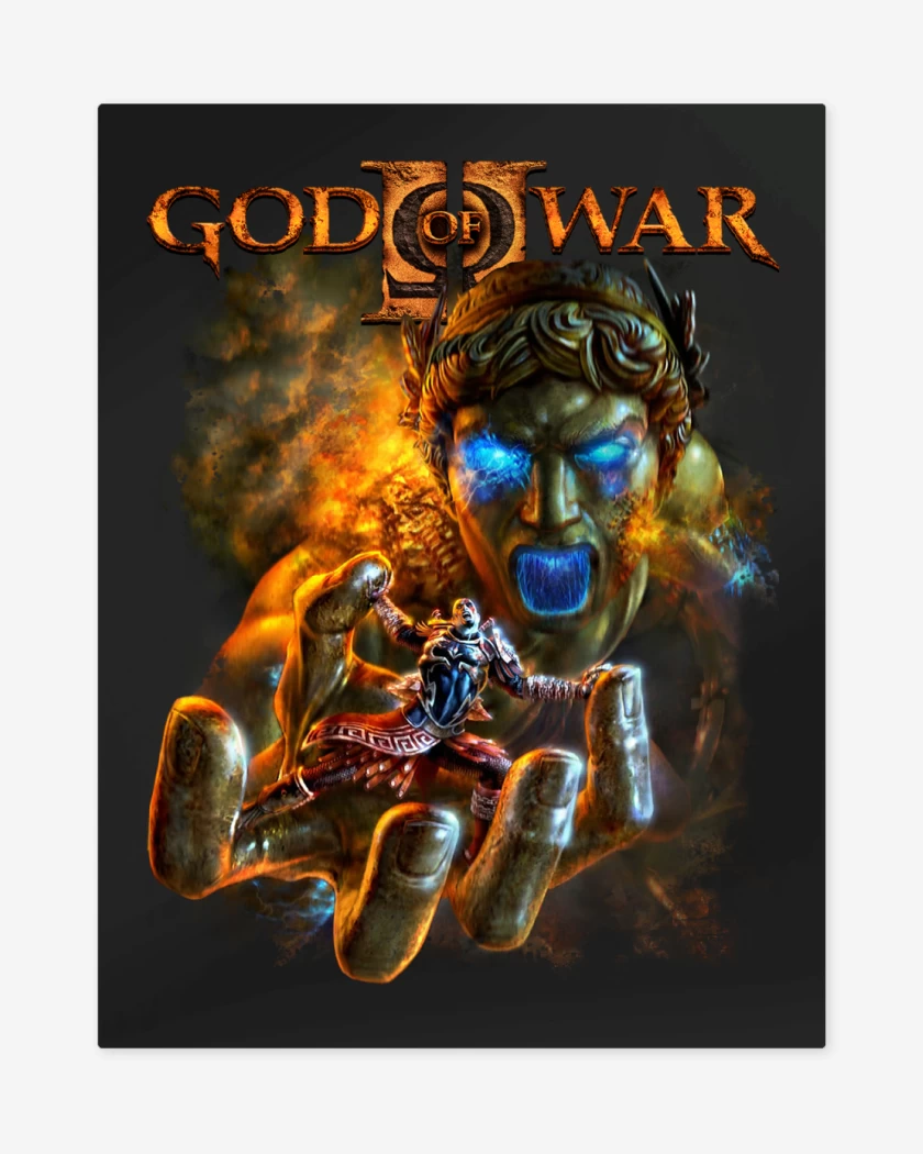 Print metalico God of War II Coloso de Rodas 