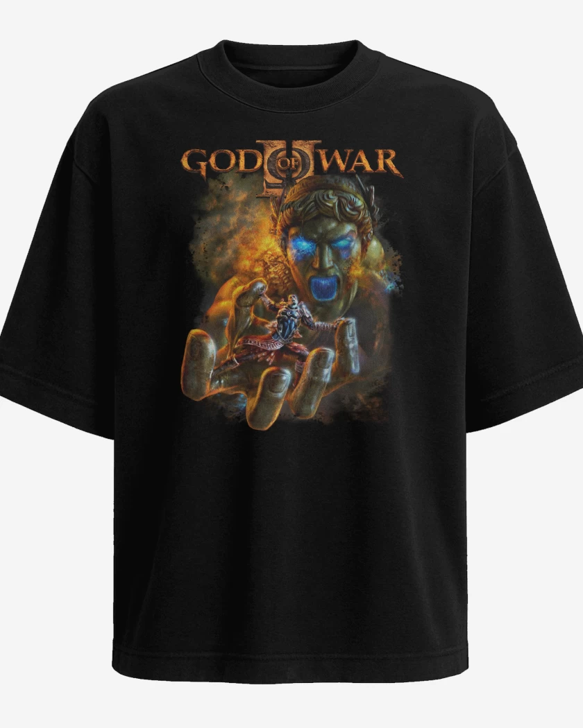 Polera Oversize God of War II Coloso de Rodas 