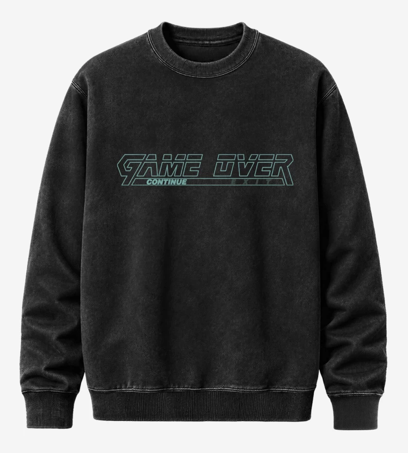 Poleron Polo Acid Wash Negro de Metal Gear Solid Game Over